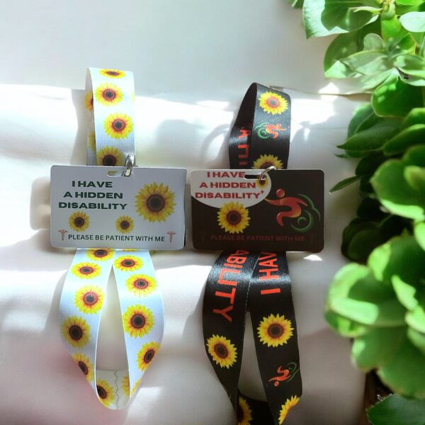 Delicate White Sunflower Lanyard Packs - Perfect for IDs - Image 5