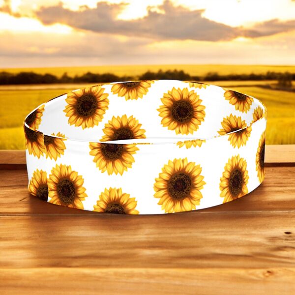 All-over sunflower print headband for hidden disability awareness