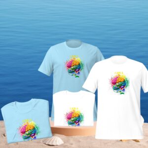 FND Warrior Colourful Brain Design Unisex T-Shirt