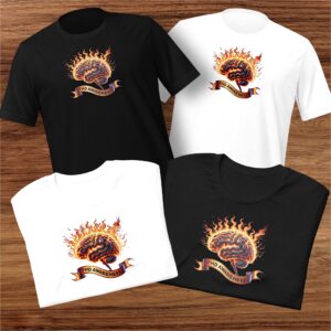 Functional Neurological Disorder Brain On Fire Awareness Support Unisex T-Shirt