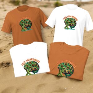 Support Functional Neurological Disorder Brain Sunflower Awareness T- Shirt