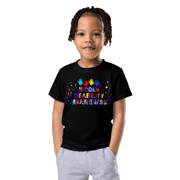 Hidden Disability Awareness Kids All Over Print Crew Neck T-Shirt - Image 4