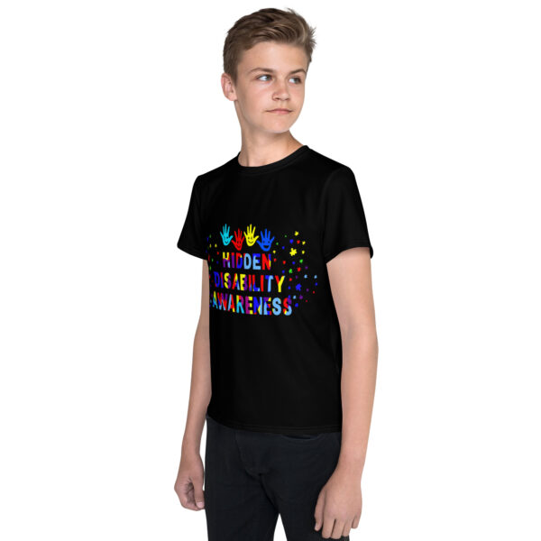Hidden Disability Awareness Youth All Over Print Crew Neck T-Shirt - Image 8