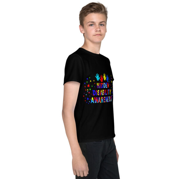 Hidden Disability Awareness Youth All Over Print Crew Neck T-Shirt - Image 7