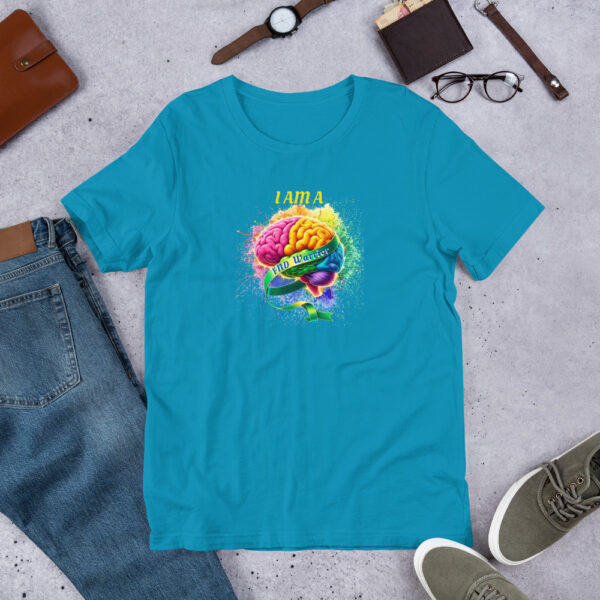 FND Warrior Colourful Brain Design Unisex T-Shirt - Image 3
