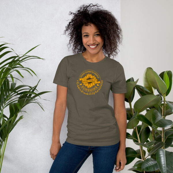 Stand Close to Sunshine Unisex T-Shirt - Hidden Disability Awareness - Image 3