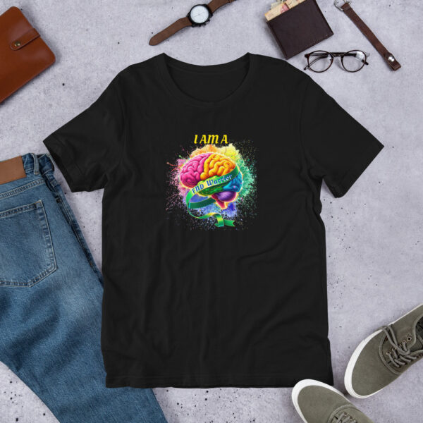 FND Warrior Colourful Brain Design Unisex T-Shirt - Image 2