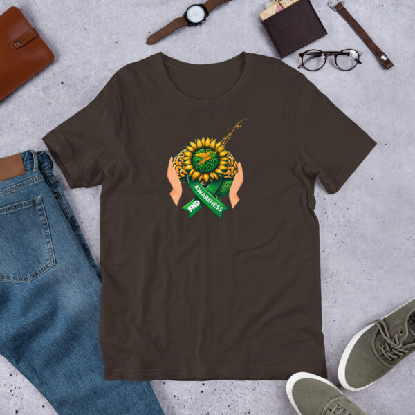 Functional Neurological Disorder Brain Sunflower T-Shirt - Image 2