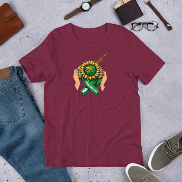 Functional Neurological Disorder Brain Sunflower T-Shirt - Image 3