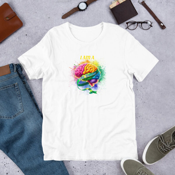 FND Warrior Colourful Brain Design Unisex T-Shirt - Image 14
