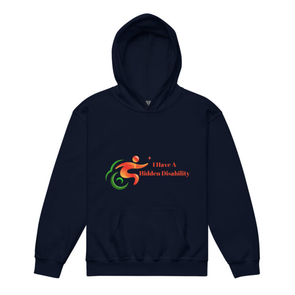 I Have A Hidden Disability Youth Hoodie - Image 11
