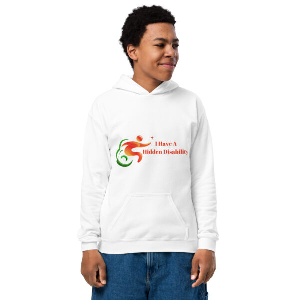 I Have A Hidden Disability Youth Hoodie - Image 16