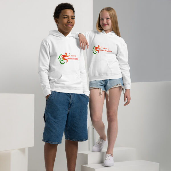 I Have A Hidden Disability Youth Hoodie - Image 4