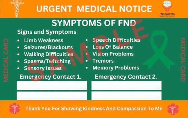Functional Neurological Disorder Lanyard & Corporate Medical Alert Card With Holder - Image 10