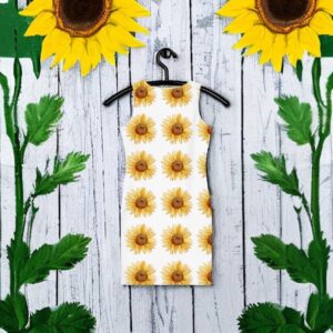 Sunflower White Summer Dress Women’s Spring Clothing Dress