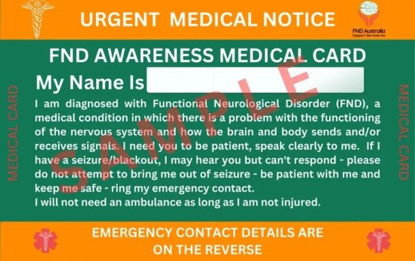 Functional Neurological Disorder Lanyard & Corporate Medical Alert Card With Holder - Image 9