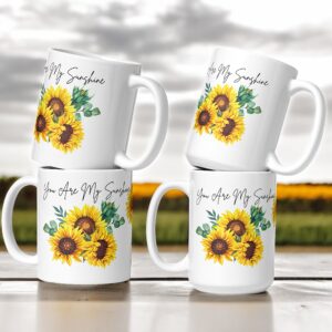 You Are My Sunshine White Glossy Mug - Gift for Loved Ones