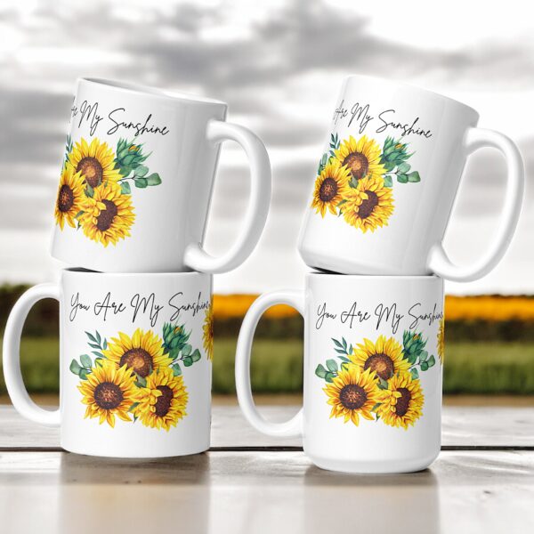 You Are My Sunshine White Glossy Mug - Gift for Loved Ones