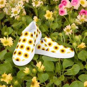 Blooming Comfort: Sunflower Women’s Canvas Slip-ons