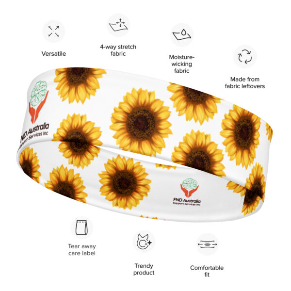 FND Australia Support Services Inc Corporate Sunflower Headband - Image 5