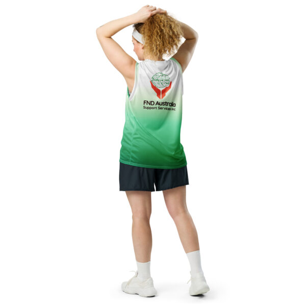 FND Australia Support Services Inc Corporate Recycled Unisex Basketball Jersey - Image 2