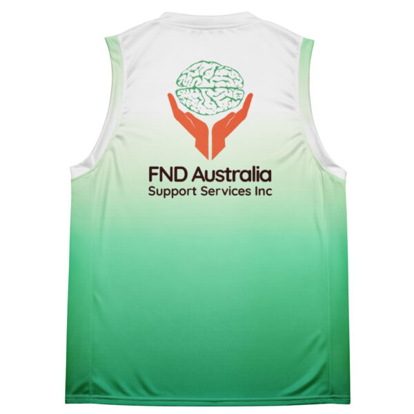 FND Australia Support Services Inc Corporate Recycled Unisex Basketball Jersey - Image 5