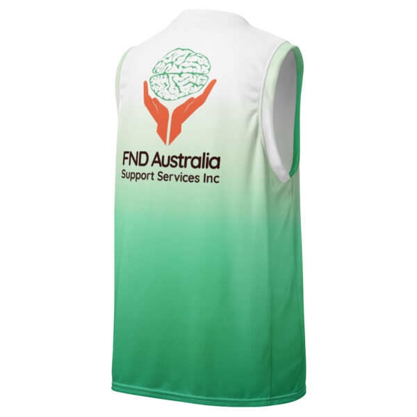 FND Australia Support Services Inc Corporate Recycled Unisex Basketball Jersey - Image 7