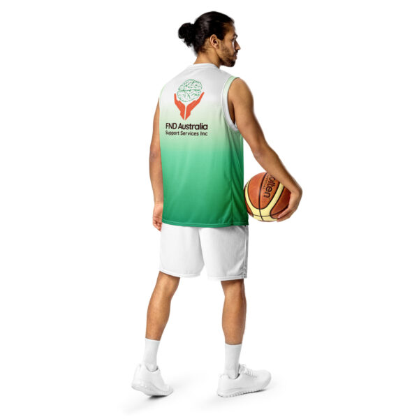 FND Australia Support Services Inc Corporate Recycled Unisex Basketball Jersey - Image 9