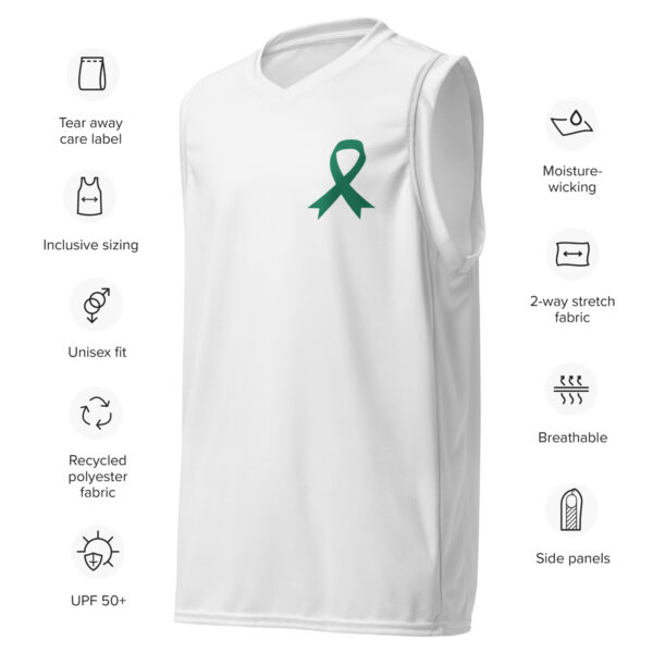 FND Australia Support Services Inc Corporate Recycled Unisex Basketball Jersey - Image 3