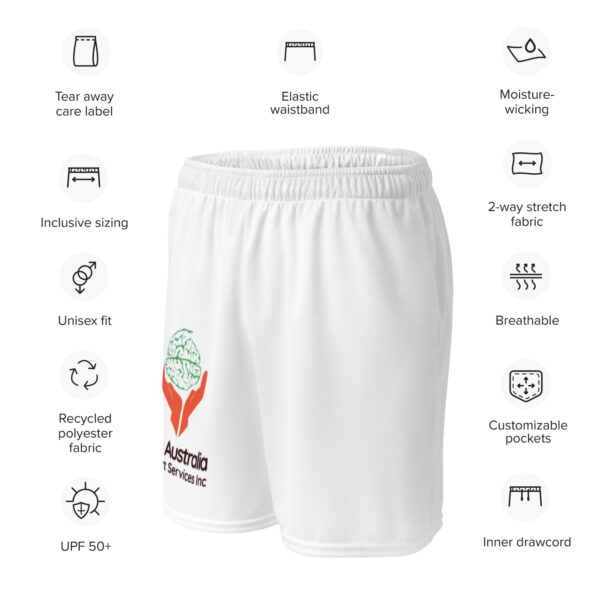 FND Australia Support Services Inc Corporate Unisex Mesh Shorts - Image 4