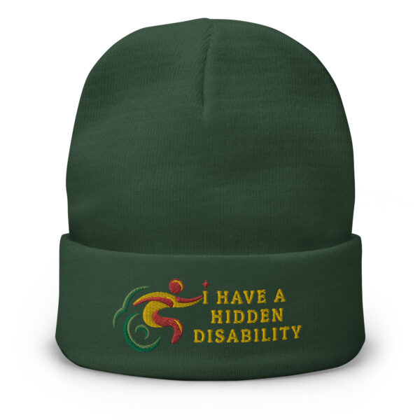 I Have A Hidden Disability Embroidered Beanie - Image 4