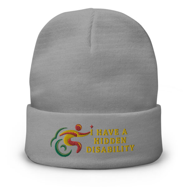 I Have A Hidden Disability Embroidered Beanie - Image 5