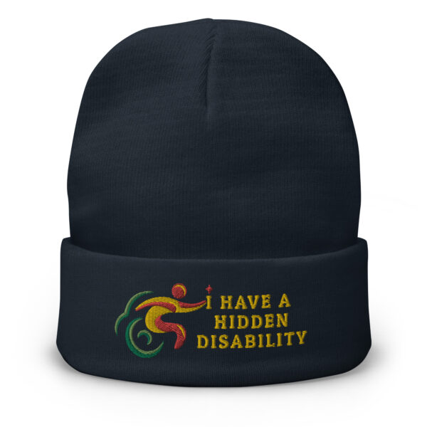 I Have A Hidden Disability Embroidered Beanie - Image 2