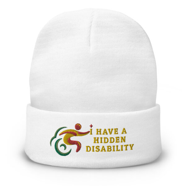 I Have A Hidden Disability Embroidered Beanie - Image 6