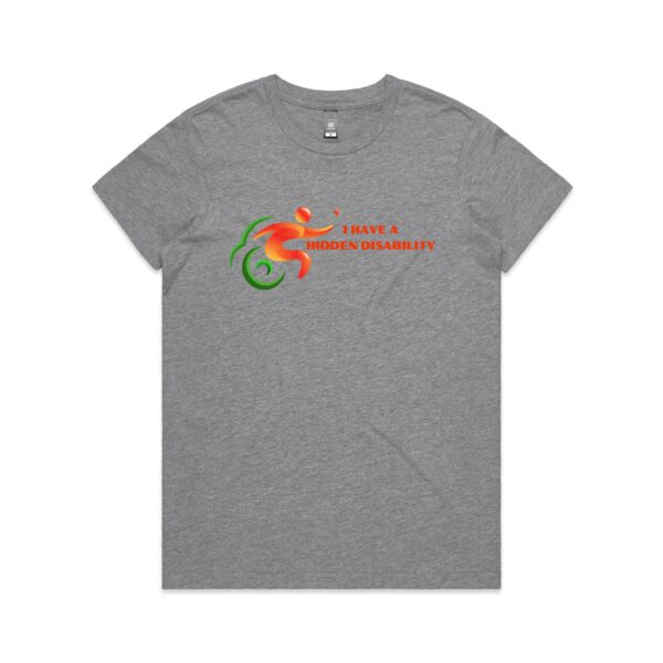 Ladies I Have A Hidden Disability Logo Maple Shirt By AS Colour - Image 13