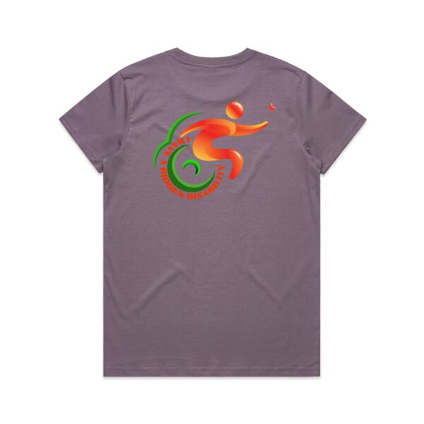 Ladies Maple I Have A Hidden Disability Logo Shirt By AS Colour - Image 9