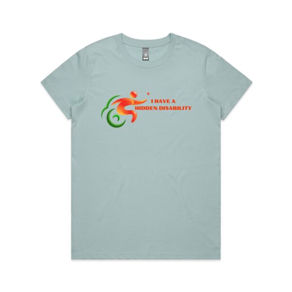 Ladies I Have A Hidden Disability Logo Maple Shirt By AS Colour - Image 7