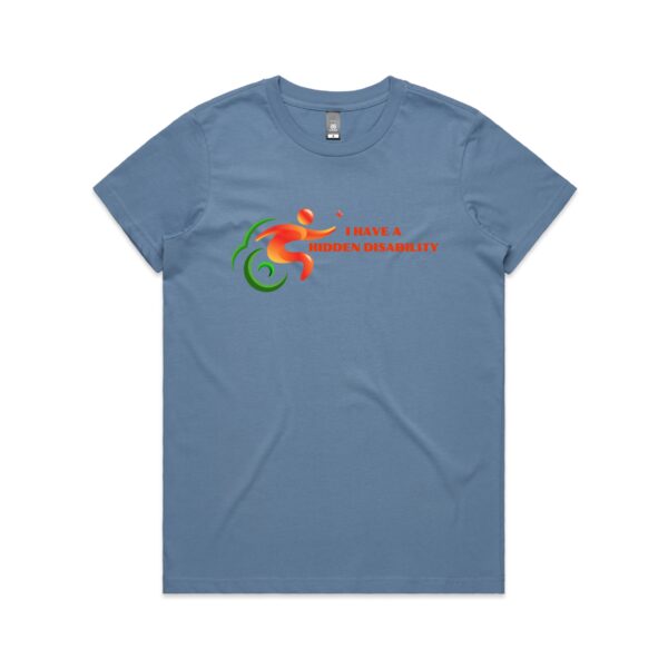 Ladies I Have A Hidden Disability Logo Maple Shirt By AS Colour - Image 11