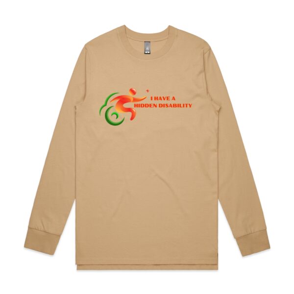 I Have A Hidden Disability Mens Base Long Sleeve Tee by AS Colour - Image 7