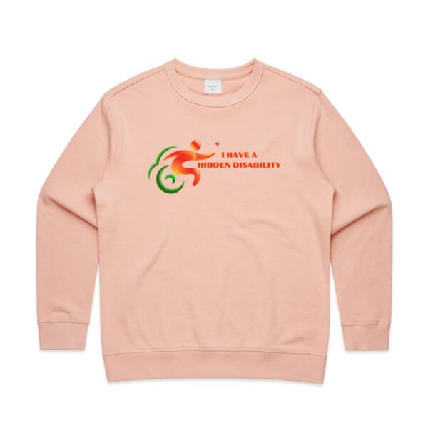 I Have A Hidden Disability Ladies Premium Crew Sweatshirt - Image 5
