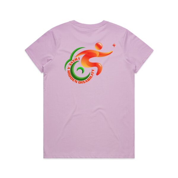 Ladies Maple I Have A Hidden Disability Logo Shirt By AS Colour - Image 7