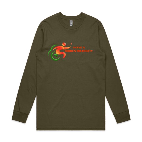 I Have A Hidden Disability Mens Base Long Sleeve Tee by AS Colour - Image 2