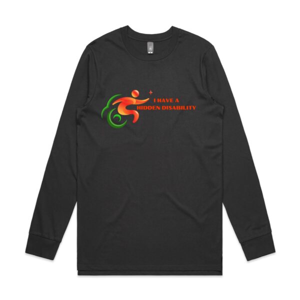 I Have A Hidden Disability Mens Base Long Sleeve Tee by AS Colour - Image 4