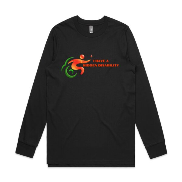 I Have A Hidden Disability Mens Base Long Sleeve Tee by AS Colour - Image 3