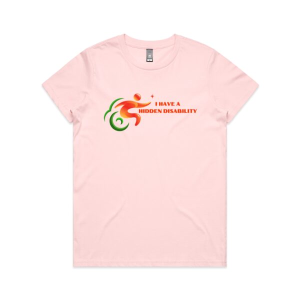 Ladies I Have A Hidden Disability Logo Maple Shirt By AS Colour - Image 9