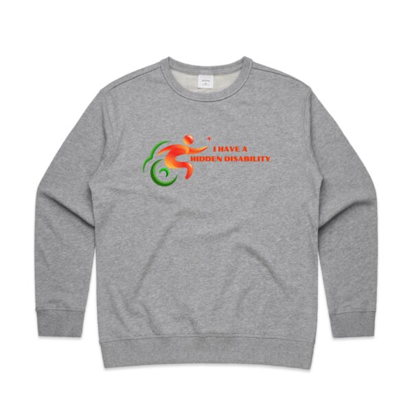 I Have A Hidden Disability Ladies Premium Crew Sweatshirt - Image 7