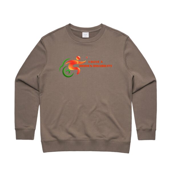 I Have A Hidden Disability Ladies Premium Crew Sweatshirt - Image 8