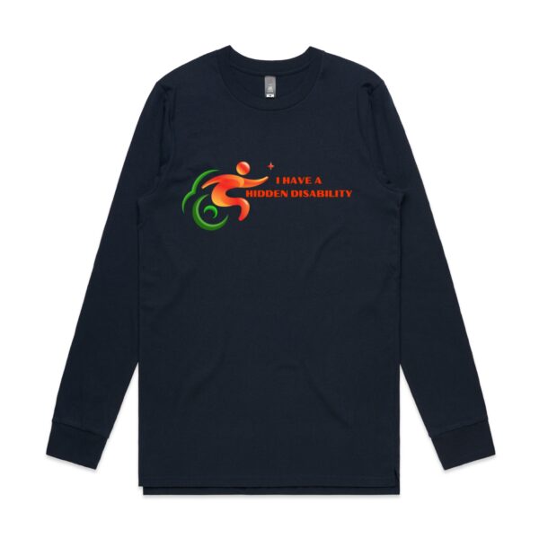 I Have A Hidden Disability Mens Base Long Sleeve Tee by AS Colour - Image 8