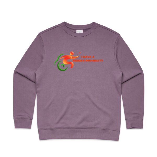 I Have A Hidden Disability Ladies Premium Crew Sweatshirt - Image 6