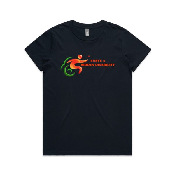 Ladies I Have A Hidden Disability Logo Maple Shirt By AS Colour - Image 4